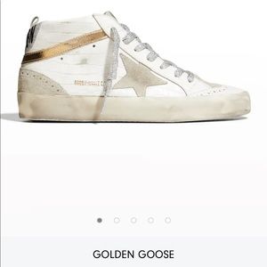 Golden Goose, Mid Star Croco Wing-tip Sneakers